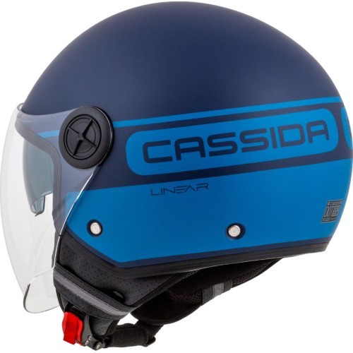 Motocikla ķivere Cassida Handy Plus Linear, perlamutra matēti zila / tumši zila