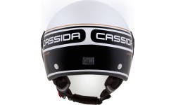 Motocikla ķivere Cassida Handy Plus Linear perlamutra balta/melna/zelta