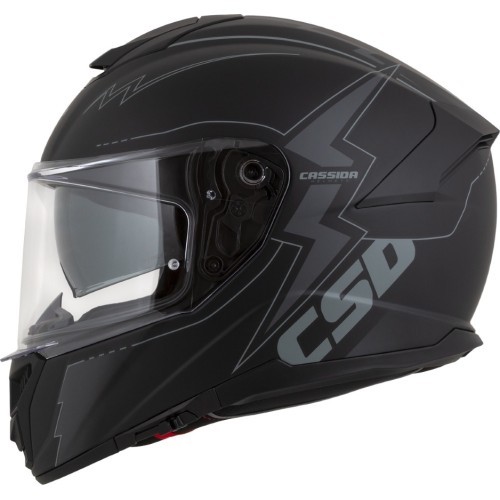 Motocikla ķivere Cassida Integral GT 2.1 Flash, matēti melna / tumši pelēka