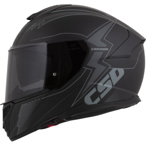 Motocikla ķivere Cassida Integral GT 2.1 Flash, matēti melna / tumši pelēka