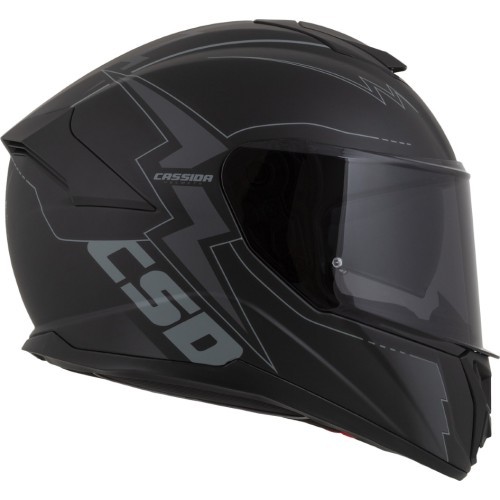 Motocikla ķivere Cassida Integral GT 2.1 Flash, matēti melna / tumši pelēka