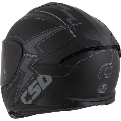 Мотошлем Cassida Integral GT 2.1 Flash, матовый черный / темно-серый