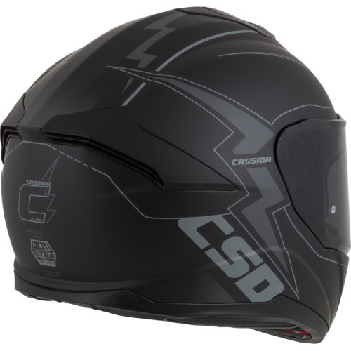 Motorcycle Helmet Cassida Integral GT 2.1 Flash Matte Black/Dark Gray