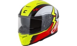 Motocikla ķivere Cassida Integral GT 2.1 Flash fluorescējoši dzeltena/fluorescējoši sarkana/melna/balta