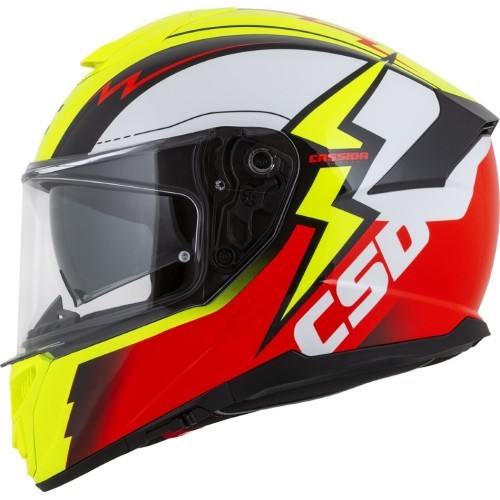 Motorcycle Helmet Cassida Integral GT 2.1 Flash Fluo Yellow/Fluo Red/Black/White
