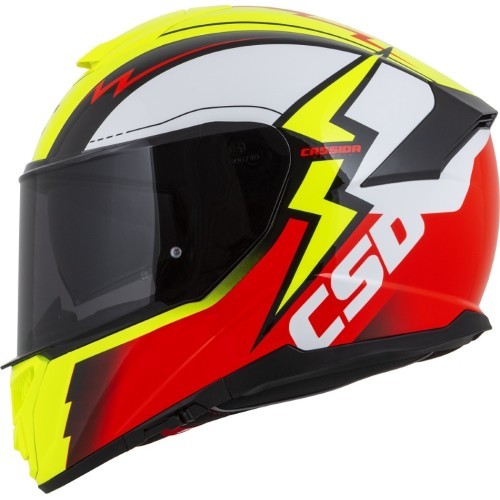 Motorcycle Helmet Cassida Integral GT 2.1 Flash Fluo Yellow/Fluo Red/Black/White
