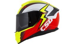 Motocikla ķivere Cassida Integral GT 2.1 Flash fluorescējoši dzeltena/fluorescējoši sarkana/melna/balta