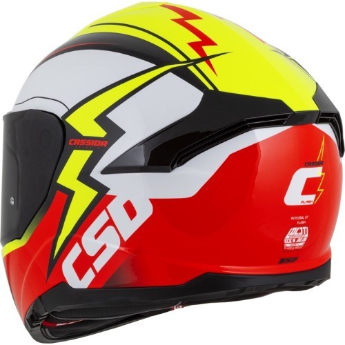 Motorcycle Helmet Cassida Integral GT 2.1 Flash Fluo Yellow/Fluo Red/Black/White