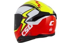 Motocikla ķivere Cassida Integral GT 2.1 Flash fluorescējoši dzeltena/fluorescējoši sarkana/melna/balta