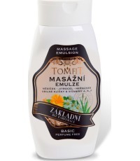 Masāžas emulsija bez aromāta Tomfit 250 ml