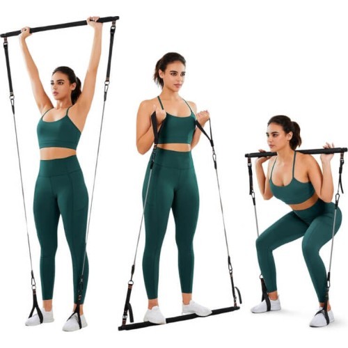 Pilates Bar w/ Resistance Bands & Door Anchor inSPORTline Ancairo