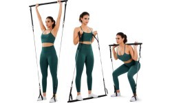 Pilates nūja ar pretestības gumijām un durvju stiprinājumu inSPORTline Ancairo