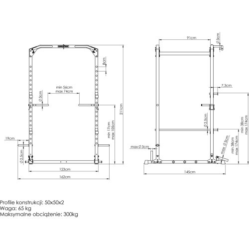 Многофункциональная тренировочная рама Power Rack Marbo Sport MS-U112 2.0