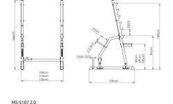 Gantry stands with belay and spacing adjustment MS-S107 2.0 - Marbo Sport