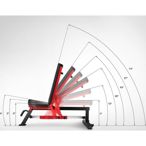 ADJUSTABLE WEIGHT BENCH – 6 POSITIONS L5166 SEMI COMMERCIAL HMS