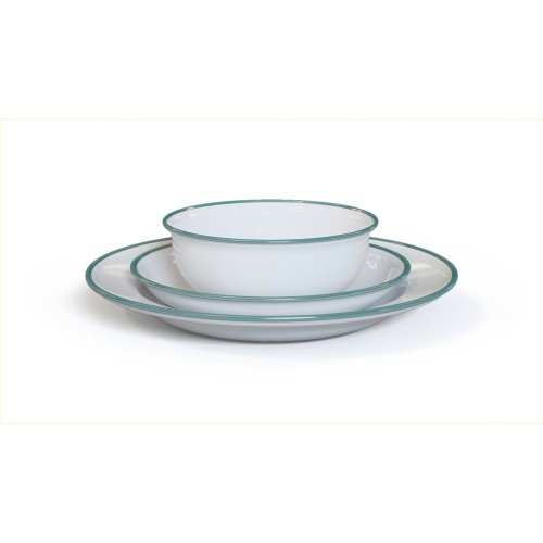  Enamel Bowl Origin Outdoors Ocean 15cm, White