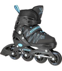 NH11912 2IN1 IN-LINE SKATES/HOCKEY ICE SKATES - Black/Blue