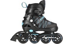 NH11912 2IN1 IN-LINE SKATES/HOCKEY ICE SKATES - Black/Blue
