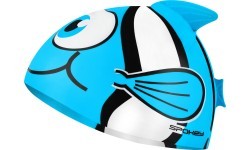 Силиконовая шапочка для плавания синяя Spokey Rybka Marlin