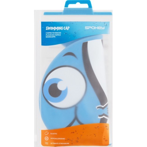 Силиконовая шапочка для плавания синяя Spokey Rybka Marlin