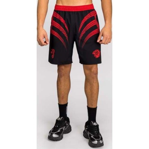 Venum x Mike Tyson Tiger treniņu šorti – dziļi melni/intensīvi sarkani