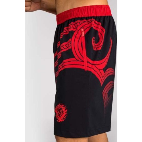 Venum x Mike Tyson Tiger Training Shorts - Deep Black/Intense Red