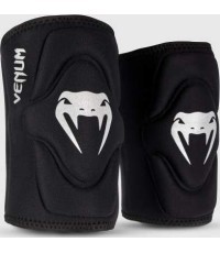 Наколенники Venum Gel Kontact, чёрные/серебристые