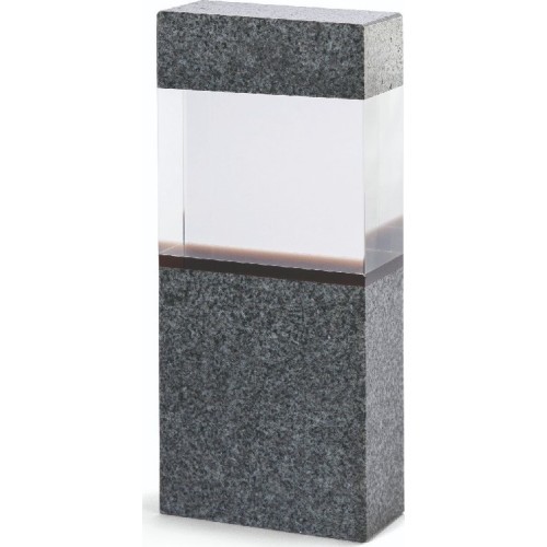 Stikla balva Z2306 Akmens - 18cm - Bronza