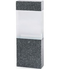 Stikla balva Z2306 Akmens - 20cm - Sudrabs