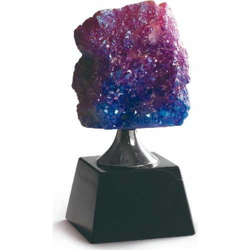 Glass Award Z2302 Geode - 20cm - Blue