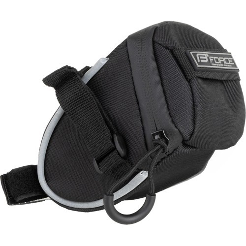 Velosipēda somiņa zem sedla FORCE Jet Velcro 0.4 L (melna)