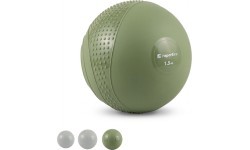 Mini medicīniskā bumba inSPORTline Sendelar 12 cm / 1,5 kg - Zaļš