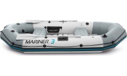 Ponton dmuchany Mariner 3 dla 3 osób wiosła pompka uchwyty na wędkę i silnik INTEX 68373