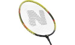 NRZ204-1 ALUMINUM BADMINTON RACKET SET + 3 FEATHER SHUTTLECOCKS + NILS COVER