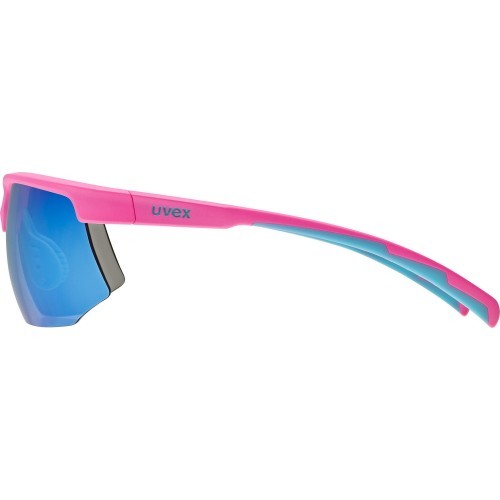 Uvex Aerios S sunglasses, pink matt / mirror blue