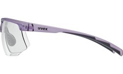 Uvex Aerios S V glasses, purple matt trans / smoke