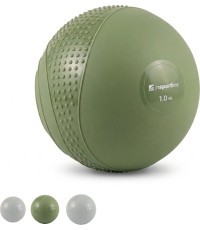 Mini Medicine Ball inSPORTline Sendelar 11 cm / 1 kg - Green