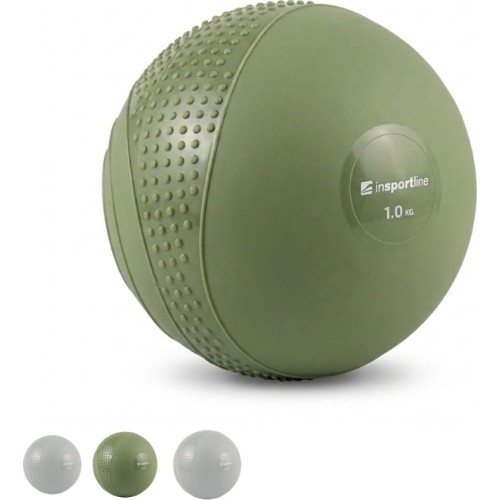 Мини медицинский мяч inSPORTline Sendelar 11 см / 1 кг - Зелёный