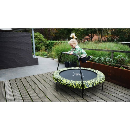 EXIT Tiggy Junior batuts ar rokturi ø140 cm, melns/zaļš