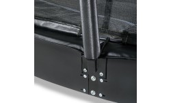 Встраиваемый батут EXIT Dynamic 244x427 см с защитной сеткой – чёрный