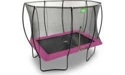 EXIT Silhouette trampoline 214x305cm - pink Outdoor Rectangular Coil spring Above ground trampoline