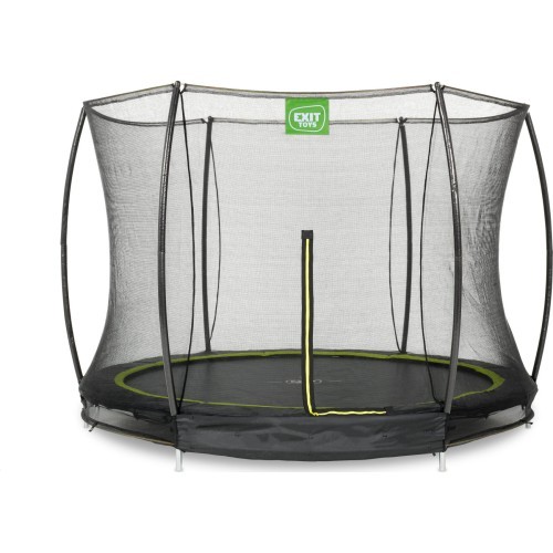 EXIT Silhouette iegremdējamā batuts ø244 cm ar drošības tīklu – melns
