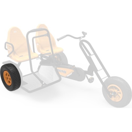 Ritenis 5 spieķu oranžs 400/140-8 slick labais
