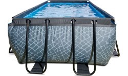 EXIT Stone pool 400x200x122cm with filter pump - grey
