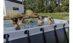 EXIT Stone pool 400x200x122cm with filter pump - grey