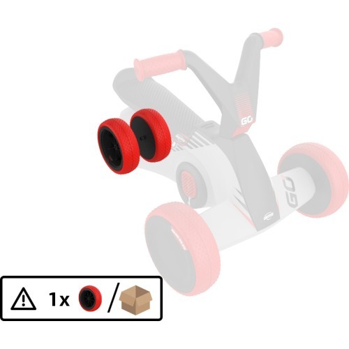 BERG GO² SparX Red - aizmugurējais ritenis