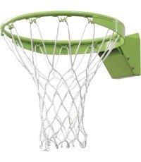 Basketbola grozs EXIT Galaxy Dunkring ar tīklu, metāla, zaļš, 45 cm