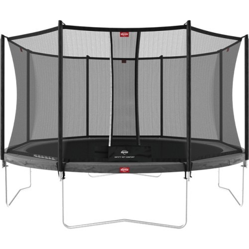 Батут BERG Favorit Regular 380, серый, с защитной сеткой Comfort