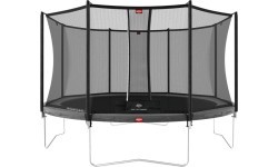 BERG Favorit Regular 380 batuts, pelēks, ar aizsargtīklu Comfort