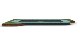 Батут BERG SPORTS Ultim Champion FlatGround 330, зелёный